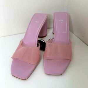 Zara purple heels sandals size 38